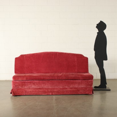 Sofa Velvet Italy 1940s-1950s