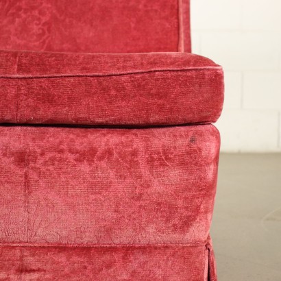 Sofa Velvet Italy 1940s-1950s