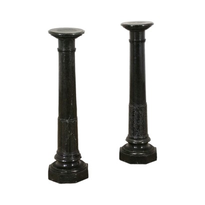 Pair of Columns Marble Italy XX Century