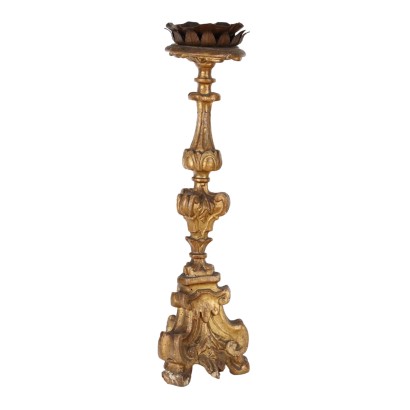 Baroque Style Torch Holder Wood Italy XVIII Century