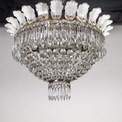 Baccarat Style Chandelier Glass Italy XX Century