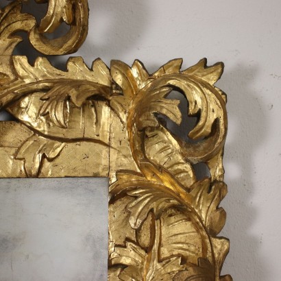 Barocker Spiegel Holz Italien XVII-XVIII Jhd