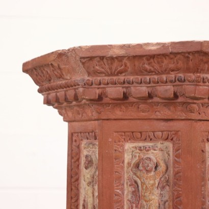 Neo-Renaissance Column Terracotta Italy XIX Century