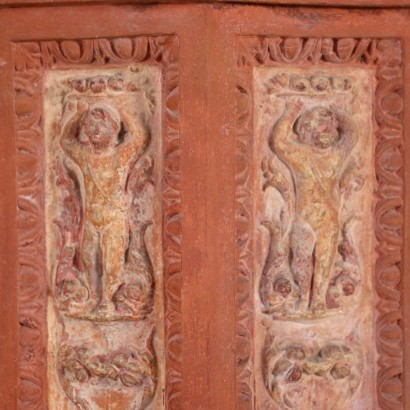Colonne Néo-Renaissance Terre Cuite Italie XIX Siècle