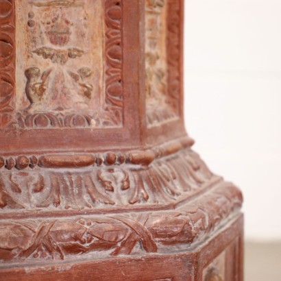 Neo-Renaissance Column Terracotta Italy XIX Century