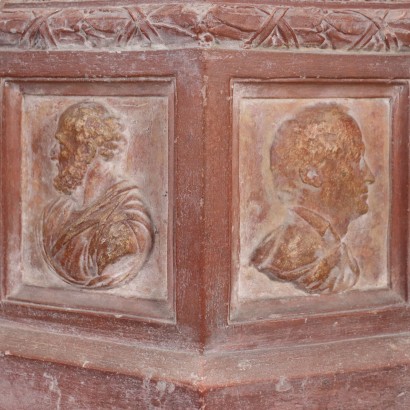 Colonne Néo-Renaissance Terre Cuite Italie XIX Siècle