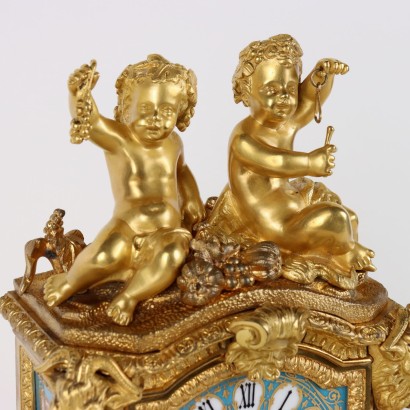 Napoleon III Asselin Clock Triptych Bronze France XIX Century