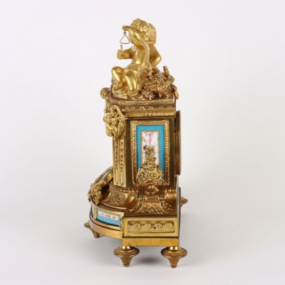 Napoleon III Asselin Clock Triptych Bronze France XIX Century