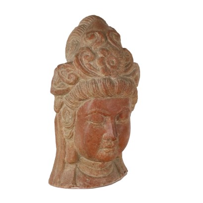 Tête de Bouddha Marbre Asie XX Siècle