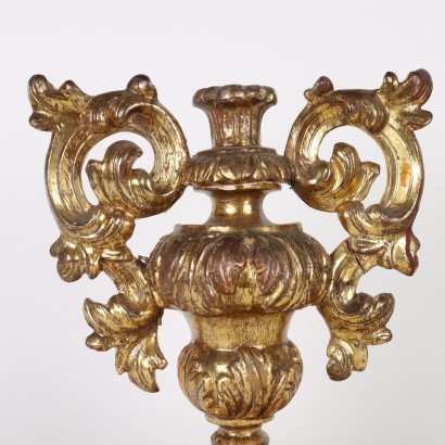 Paar Barocken Palmenhalter-Vasen Holz Italien XVIII Jhd