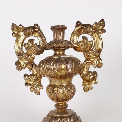 Paire de Vases Porte-Palme Baroques Bois Italie XVIII Siècle