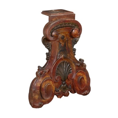 Porte-Vase Néo-Baroque Bois Italie XIX Siècle