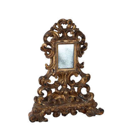 Cadre de Support avec Miroir Baroque Bois Italie XVIII Siècle