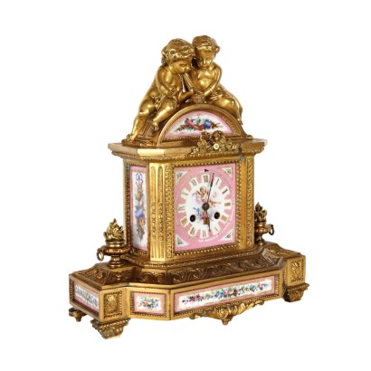 Table Clock Porcelain France XIX Century