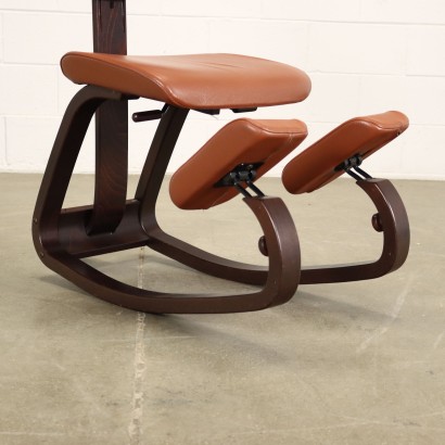 Chaise Stokke Varier Thatsit Cuir Norvége Années 1980-1990