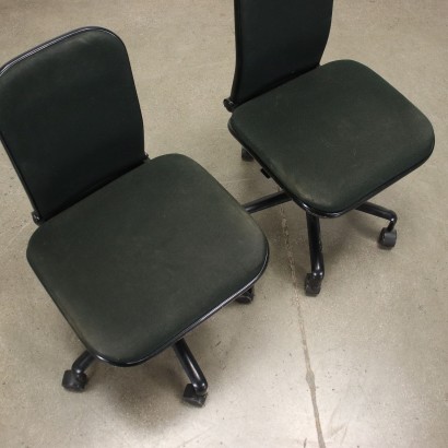 Pair of ICF Chairs Steel Italy 1970s