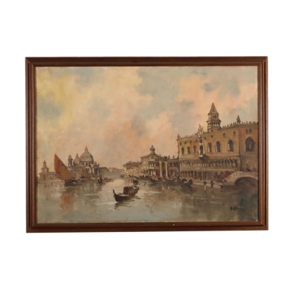 arte, arte italiano, pintura italiana del siglo XX, Giovanni Riva, Vistazo veneciano, Giovanni Riva