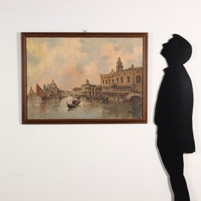 G. Riva Huile sur Toile Italie XX Siècle