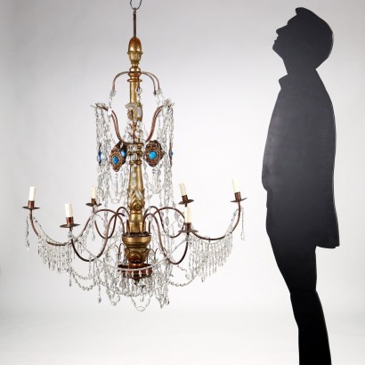 ANILLA0148170_898819 antiquariato, lampadario, antiquariato lampadari, lampadario antico, lampadario antico italiano, lampadario di antiquariato, lampadario neoclassico, lampadario del 800,Lampadario di Gusto Neoclassico