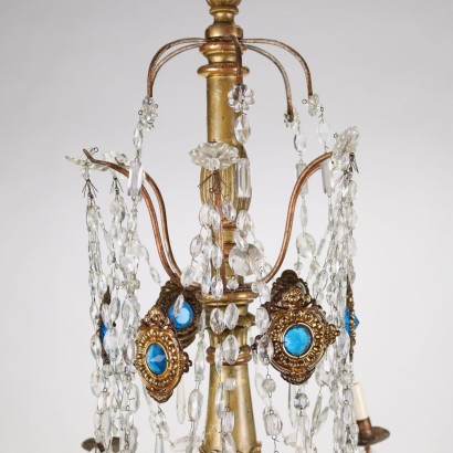 Neoclassical Chandelier Wrought Iron Italy XIX Century