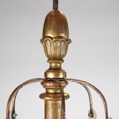 Neoclassical Chandelier Wrought Iron Italy XIX Century