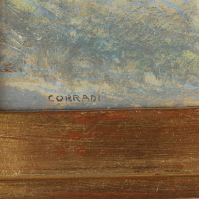 Alfonso Corradi Öl auf Karton Italien 1916
