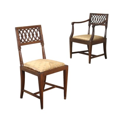 Sillón y silla neoclásicos