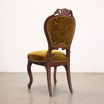 Group of 6 Louis Philippe Chairs Walnut Italy XIX Century