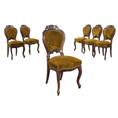antiguo, silla, sillas antiguas, silla antigua, silla italiana antigua, silla antigua, silla neoclásica, silla del siglo XIX, Grupo de sillas Louis Philippe