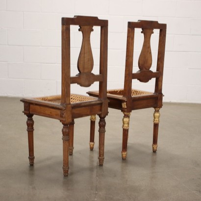Group of 12 Neoclassical Chairs Cherry Italy XVIII Century