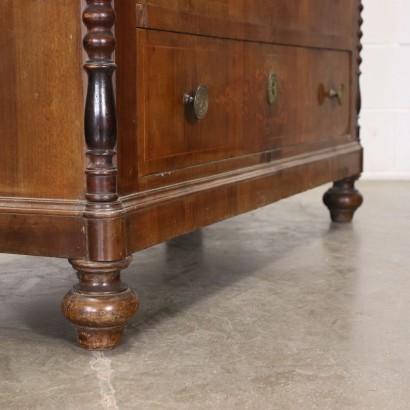 Charles X Chest of Drawers Walnut Italy XIX Century