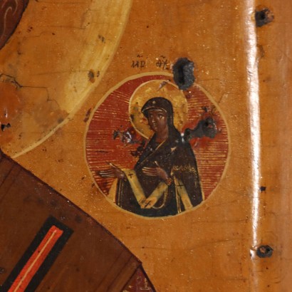 Russian Icon Tempera on Wood Russia XIX Century