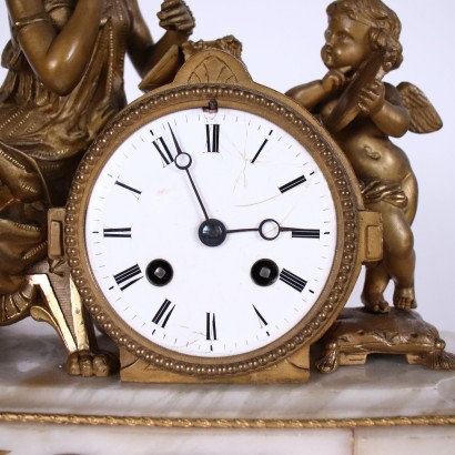 Horloge de Comptoir Albâtre France XIX Siècle