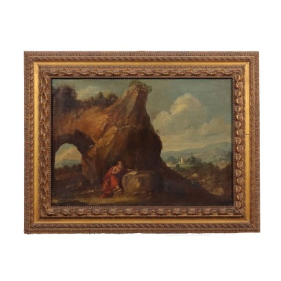 arte, arte italiano, pintura italiana antigua,Paisaje con San Jerónimo penitente,Paisaje con San Jerónimo penitente