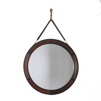 Wall Mirror Wood Italy 1960s