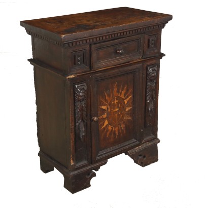 Night Table Walnut Italy XVIII Century