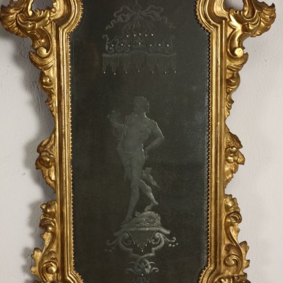 Groupe de 4 Miroirs Verre Italie XVIII Siècle