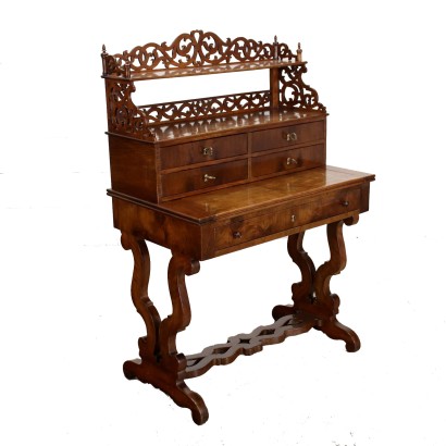 Louis Philippe Writing Desk Walnut Italy XIX Century