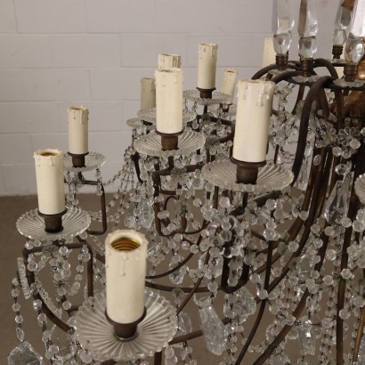 antigüedades, candelabro, candelabros antiguos, candelabro antiguo, candelabro italiano antiguo, candelabro antiguo, candelabro neoclásico, candelabro del siglo XIX, candelabro de cristal grande