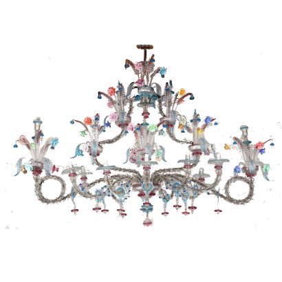 Murano Chandelier Glass Italy XX Century