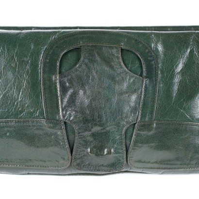 Pochette Vintage Cuir Italie Années 1970