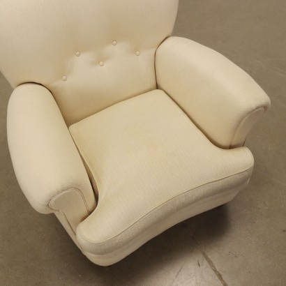 Fauteuil Tissu Italie Années 1950