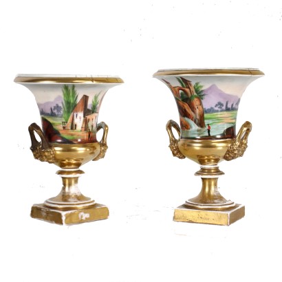 Pair of Porcelain Vases Europe XX Century