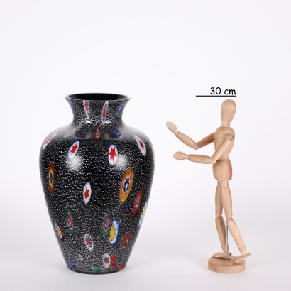 Vase Michielotto Verre Italie Années 1980