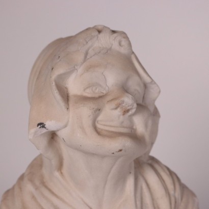 Bust of Old Woman Marble Italy XVIII Century