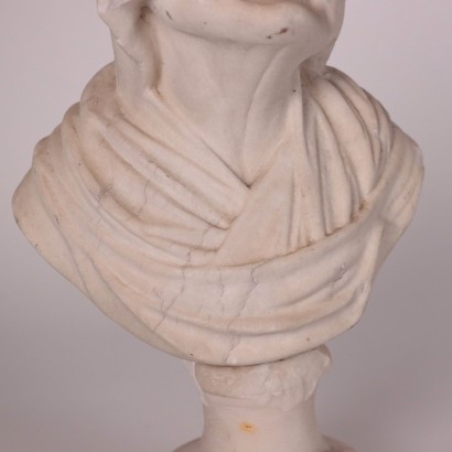 Bust of Old Woman Marble Italy XVIII Century