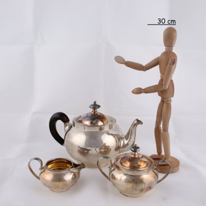 antigüedades, vajilla, antigüedades de vajilla, vajilla antigua, vajilla italiana antigua, vajilla antigua, vajilla neoclásica, vajilla del siglo XIX, Pampaloni Silver Tea Service Fi