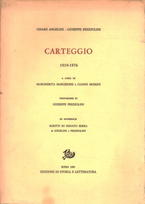 Carteggio 1919-1976