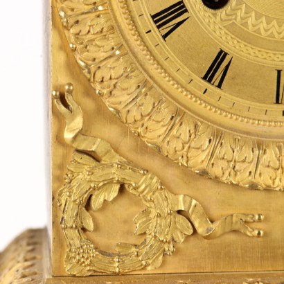 Table Clock Gilded Bronze France XIX Century