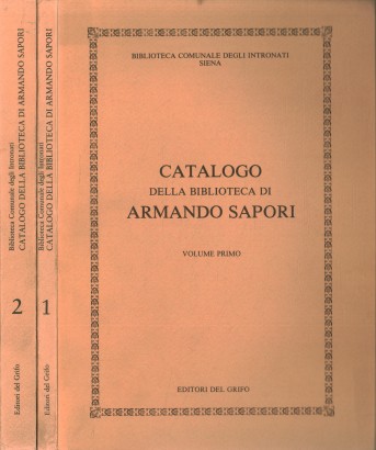 Catalogo della biblioteca di Armando Sapori (2 Volumi)